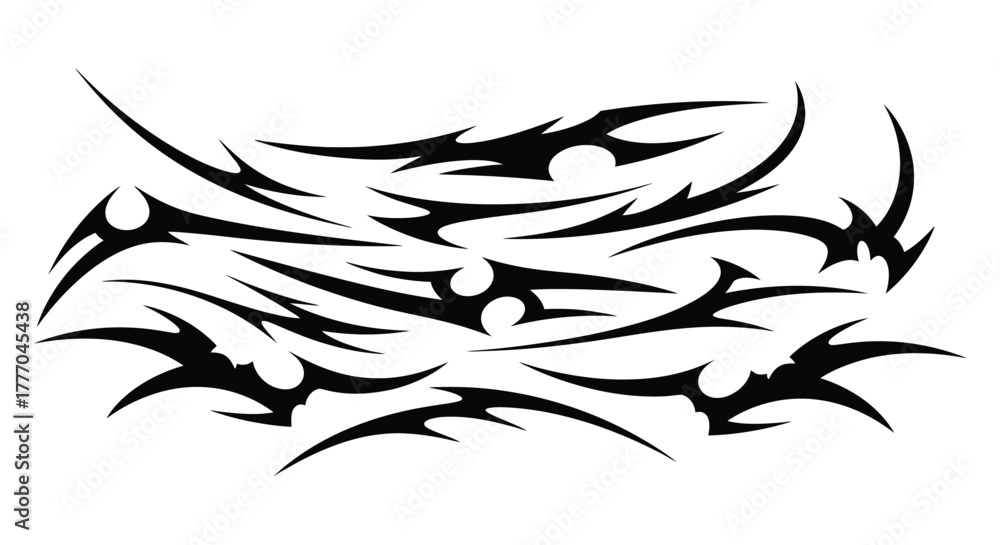 Obraz premium Explore tribal tattoo designs black and white vector illustration