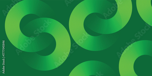 Extreme Neon Green Background with Dark Swirling Rings, Vector illustration.