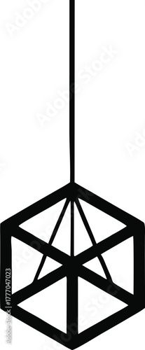 Single Thread Holding a Cube