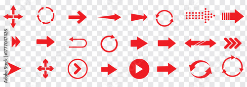 Abstract background with neon lights of arrows. Arrow Icon Set. Pixel Perfect Vector EPS 10 Illustration. Colorful arrow symbols. Arrow isolated vector graphic elements. Red color arrow cursor. 