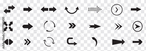 Arrows big black set icons, arrow icon, modern simple arrows, arrow vector collection cursor. Eps 10.