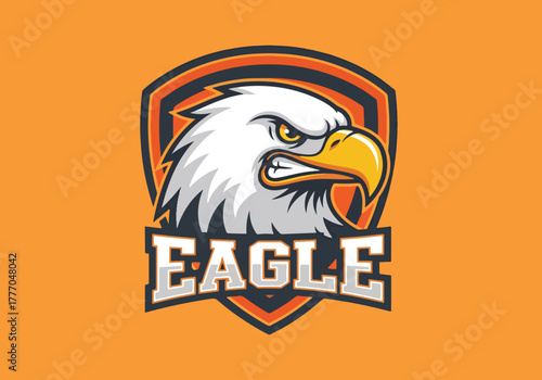 Fierce eagle gaming logo design esports emblem - Gaming logo - Gaming Mascot - esport mascot vector illustration