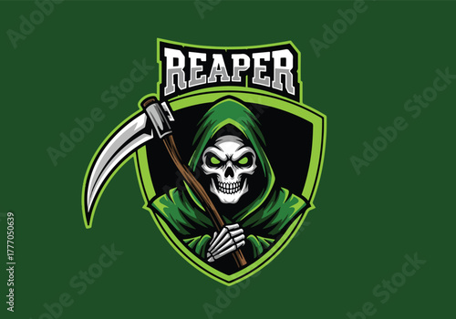 Gaming reaper logo for esports and teams - Gaming logo - Gaming Mascot - esport mascot vector illustration