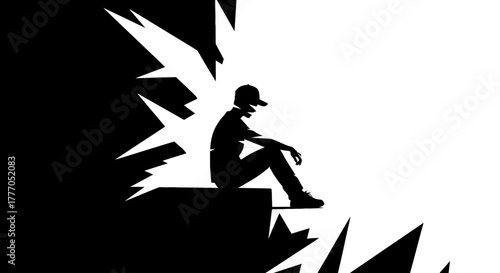 Abstract Human Silhouette Vectors, geometric and continuous line figures for modern art and design