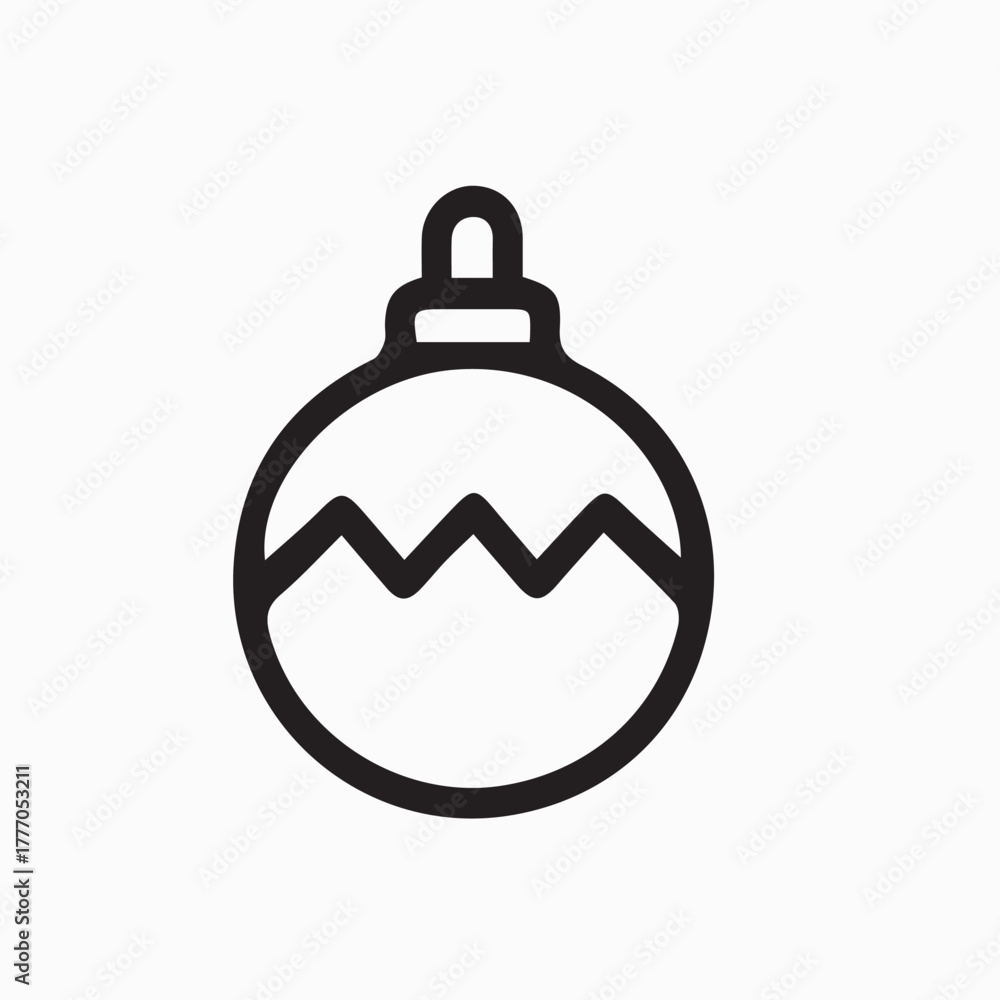 Fototapeta premium simple Christmas icons to apply to any media