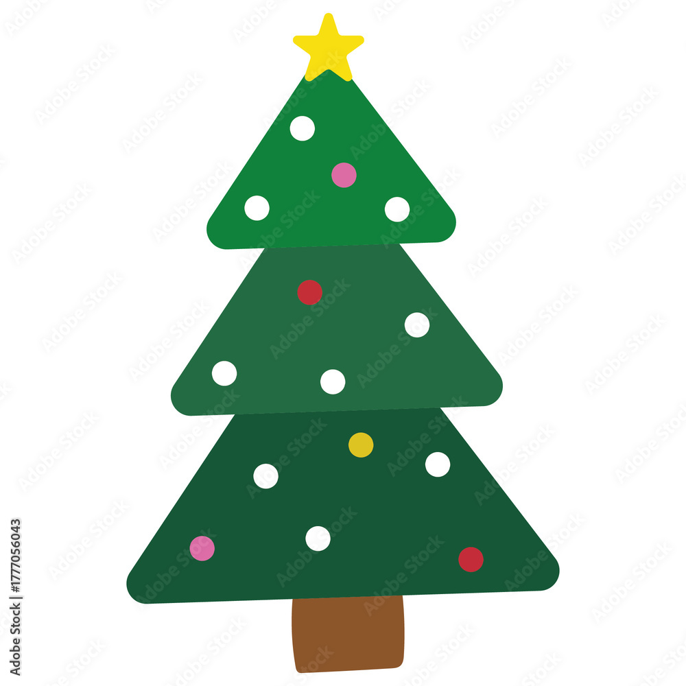 Obraz premium Christmas tree vector illustration tree