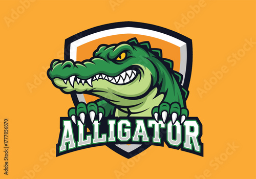 Aggressive alligator gaming logo for esports teams - Gaming logo - Gaming Mascot - esport mascot vector illustration