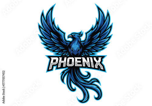 Dynamic phoenix logo for gaming and esports brands - Gaming logo - Gaming Mascot - esport mascot vector illustration