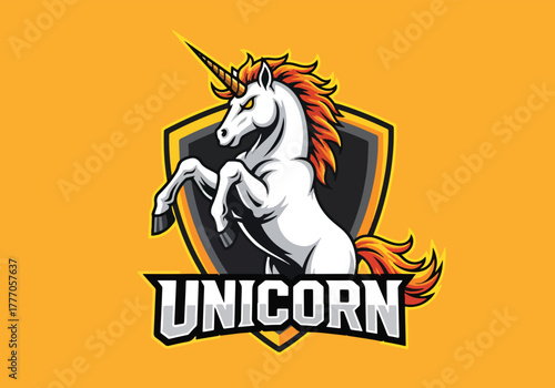 Majestic unicorn gaming logo for esports teams - Gaming logo - Gaming Mascot - esport mascot vector illustration
