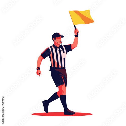 Football Referee Whistle Decision Moment 