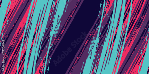 neon background brush game blue pink purple banner abstract paint stain vintage modern car wrap sticker.