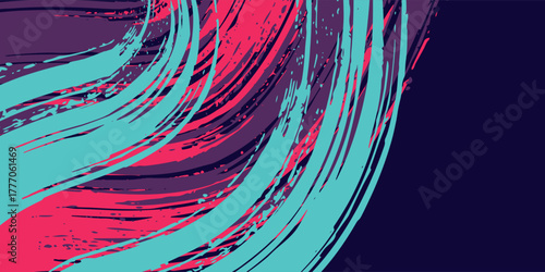 neon background brush game blue pink purple banner abstract paint stain vintage modern car wrap sticker, eps 10, Modern.