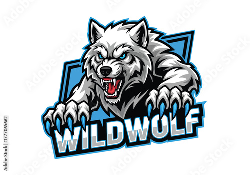 Fierce wild wolf gaming logo for esports teams - Gaming logo - Gaming Mascot - esport mascot vector illustration