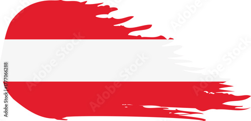 austria comet flag fly, grunge brush vector