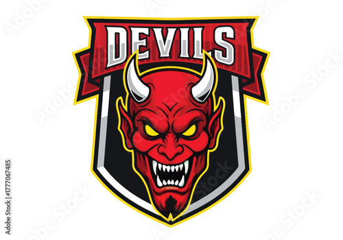 Fiery devil mascot logo for gaming and sports teams - Gaming logo - Gaming Mascot - esport mascot vector illustration