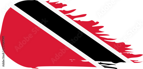 trinidad and tobago comet flag fly, grunge brush vector