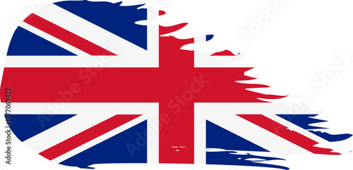 united kingdom comet flag fly, grunge brush vector