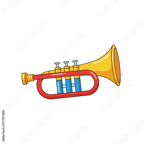 trumpet isolated on white background