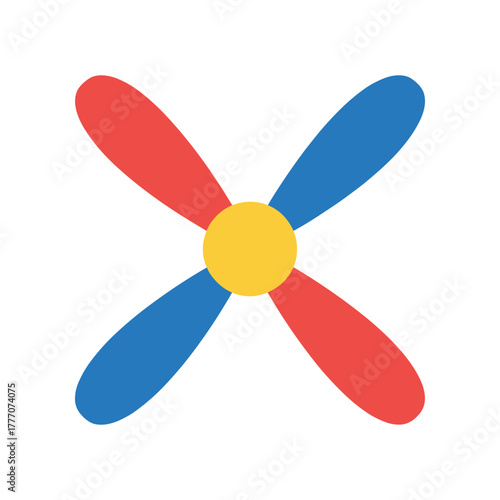 vector illustration of a fan