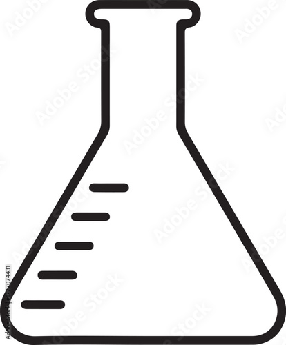 Simple outline icon of a laboratory erlenmeyer flask