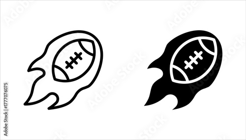 Set of rugby icons featuring balls, players, jerseys, helmets, vector illustration on white background