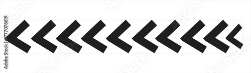 Black chevron arrow pattern on white background — modern geometric direction stripes, seamless vertical line design for textile, wallpaper, road marking, or graphic illustration