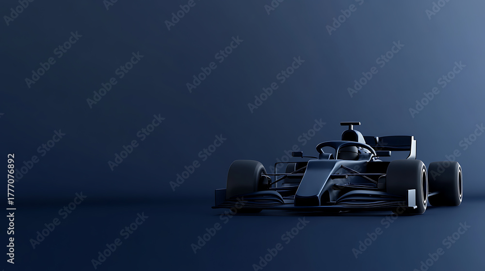 Obraz premium Aerodynamic marvel of engineering, a racing car embodies speed and precision. Sleek lines cut through the air with grace, a testament to human ingenuity and the pursuit of victory.