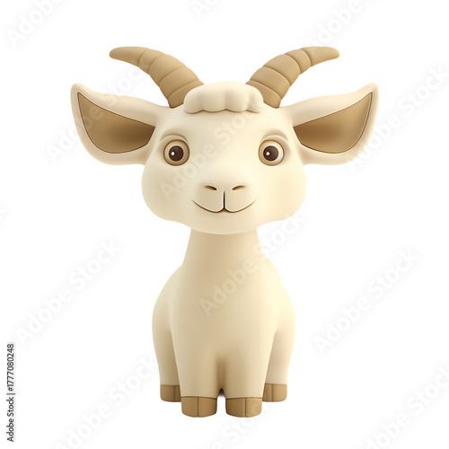 funny goat isolated on transparent background