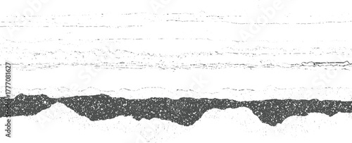 Abstract textured horizontal bands of dark gray and white background