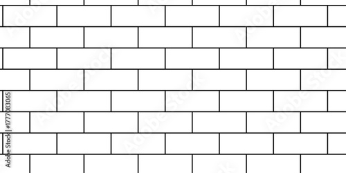 Pavement slab road seamless mosaic stone concrete wall surface tiles. subway vector block rock white brick wall texture background.	