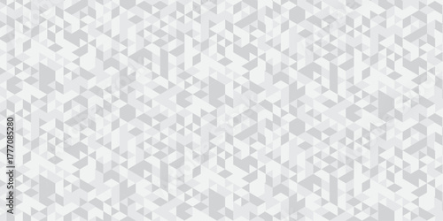 Abstract geometric seamless pattern origami white, gray square cube triangulated random cube low polygon triangle textile abstract corporate creative design.	