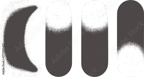 Grainy monochrome abstract shapes texture