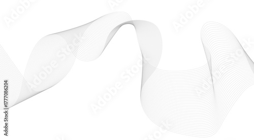  Abstract Vector Composition of Wave Lines on Transparent Background, Colorful layers strokes waves line design vector curved texture wallpaper.