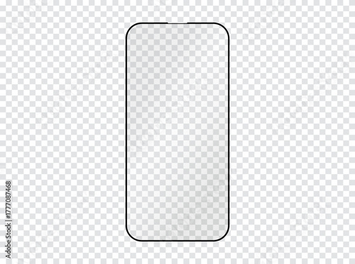 protective glass for phone. screen protector film, cell phone transparent glass cover. Plastic protection against damage vector illustration. Protective cover for telephone, shield to display