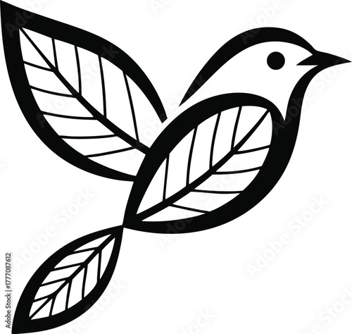 Folded Leaf Like Origami Bird