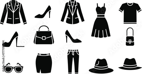 Clothing Store Icons set vector set PNG clipart
