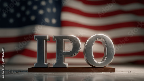 IPO with US Flag: A close-u...