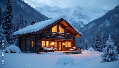 Elegant red and gold Christmas ornaments with soft bokeh lights background.