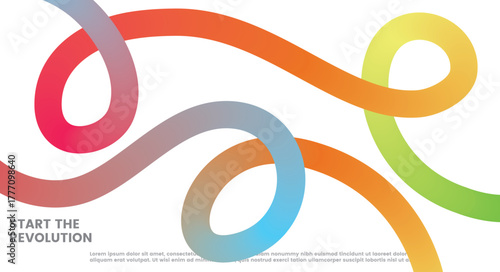 Rainbow Gradient Pattern . Abstract Swirling Fluid Lines and Wavy Background Art