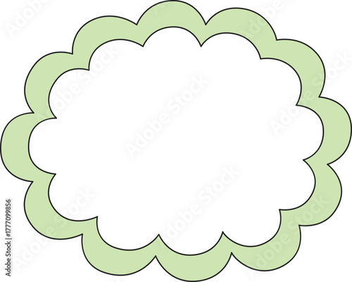 Kawaii Cute Text Box Frame Border