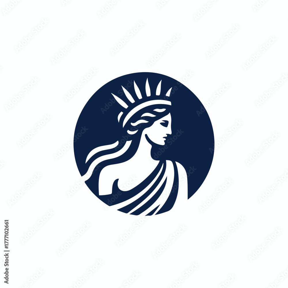 Naklejka premium Olympian Aphrodite Goddess Logo