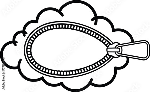 Cloud With Zipper Opening