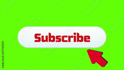 YouTube Subscribe - 4K animation, Subscriber button notification