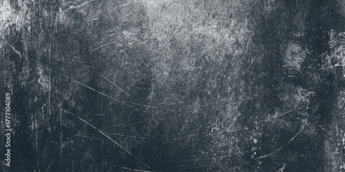 Dark Concrete Banner Seamless Old Cement Surface Backdrop with Rough Paint Scratches.