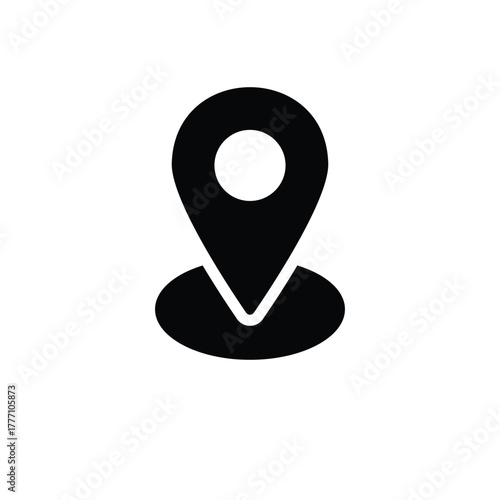 Location pin map marker icon for navigation, gps tracking, destination, and place identification services