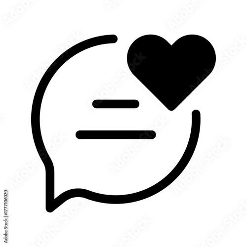 Love Chat Icon Vector Symbol Design Illustration