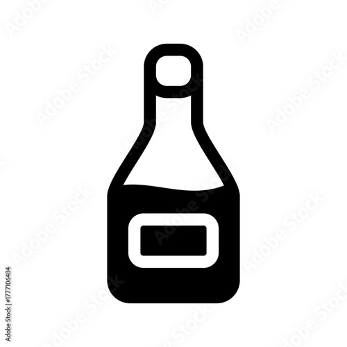 Wine Bottle Icon Vector Symbol Design Illustration