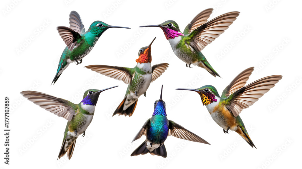 Fototapeta premium Collection of Birds Flying Gracefully