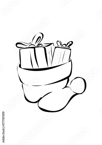 Nikolaus Mütze mit Geschenken