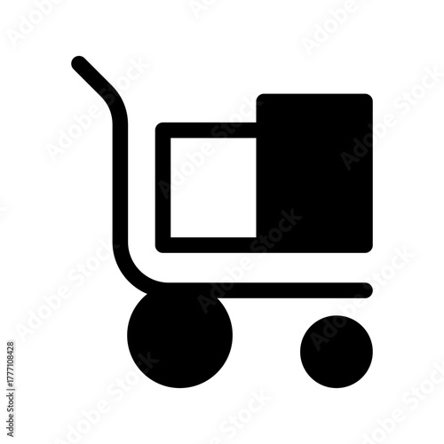 Hand Truck Icon Vector Symbol Design Illustration
